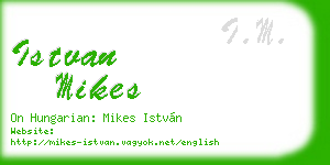 istvan mikes business card